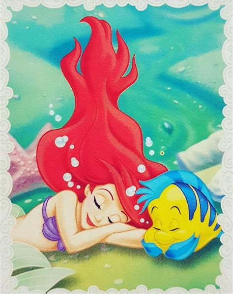 Ariel And Flounder Sleepin Ariel Mermaid Mermaid Disney Cute Mermaid