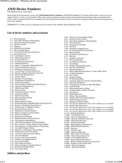 Ansi Device Numberspdf Relay Switch