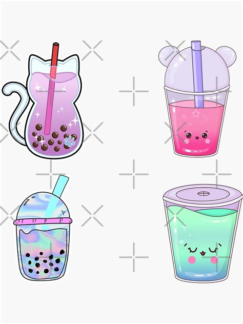 3 5 Inch Kawaii Aesthetic Boba Tea Vinyl Stickers Etsy Imagesee