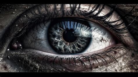 Premium AI Image A Close Up Of A Woman S Eye With The Word On It