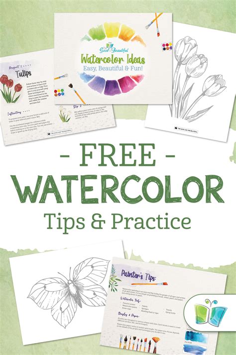 Free Printable Watercolor Practice Pages Watercolor Lessons