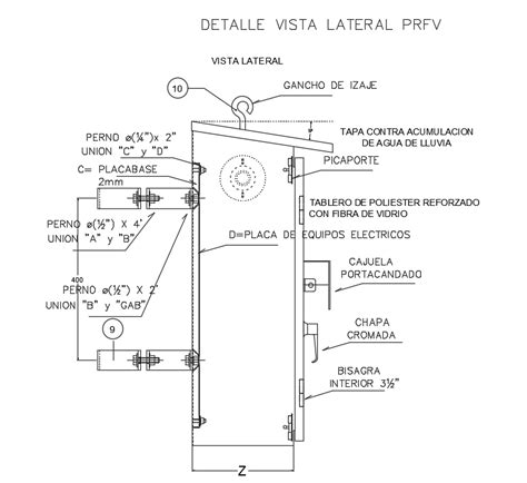 Hinge Detail Drawing Defined In This 2d Autocad File Download This 2d