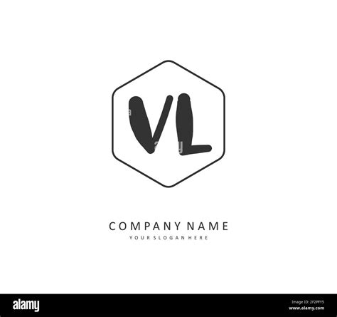 VL Initial Letter Handwriting And Signature Logo A Concept Handwriting