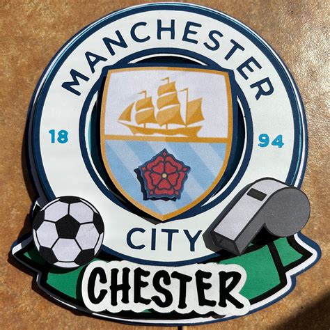 D Manchester City Man City Football Cake Topper Etsy Uk