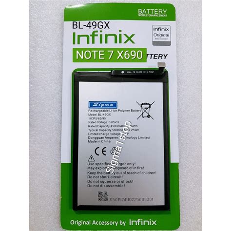 Jual Infinix Note Baterai X Battery Bl Gx Batere Bl Gx Batre Bt