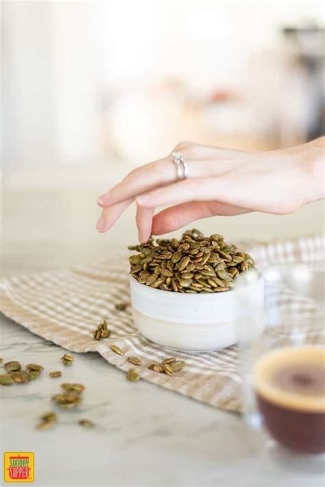 Sweet Roasted Pumpkin Seeds - Sunday Supper Movement