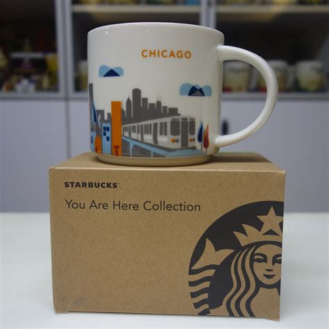 全新星巴克starbucks 美國城市杯馬克杯 You Are Here City Mug 芝加哥chicago 非紐約 Yahoo奇摩拍賣