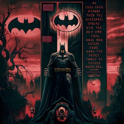 A Poster For Batman And The Words Batman On It Premium Ai Generated Image