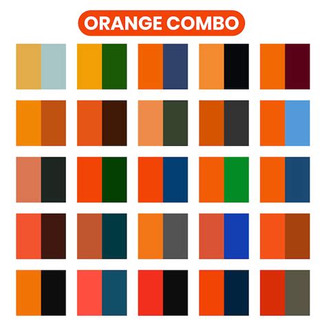 Premium Vector | Vector orange color combinations