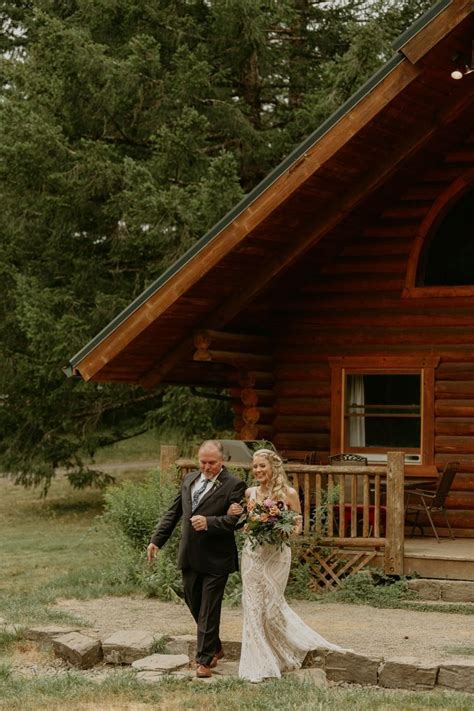 Moody Intimate Wedding Amongst The Pines Near Mt Hood In Rhododendron