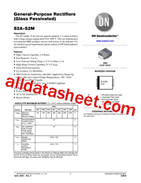 S M Datasheet Pdf On Semiconductor