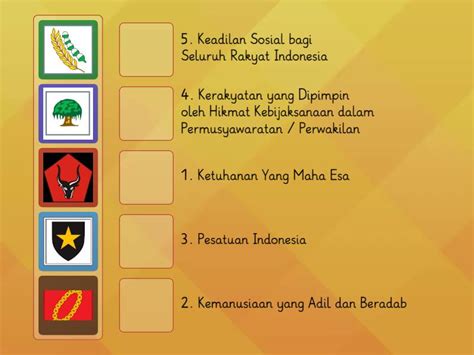 Menjodohkan Simbol Dengan Sila Sila Pancasila Match Up