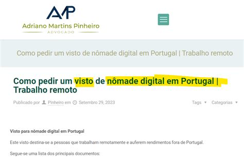 Como pedir um visto de nômade digital em Portugal Trabalho remoto