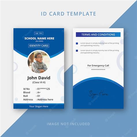 Premium Vector | School id card template