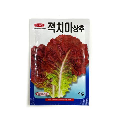 [korean Seeds] Red Skirt Lettuce 적치마 상추 씨앗 4g