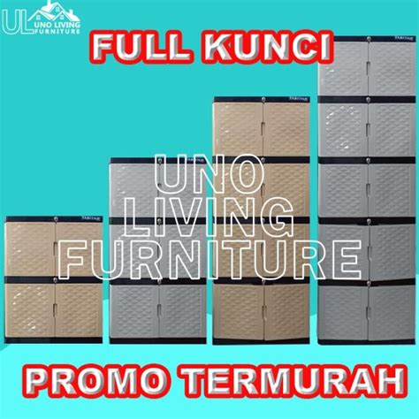 Jual New Furniture Lemari Pakaian Plastik Full Kunci Lemari Tabitha