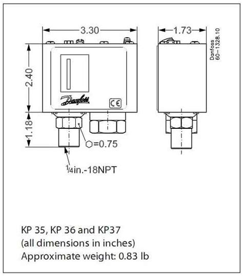 Wiring diagram for Danfoss pressure switch