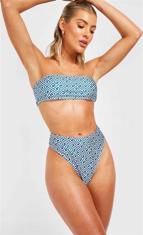 Boohoo Komplet Bikini Geometryczny Wzór 5K9 NG2 XS Ceny i opinie