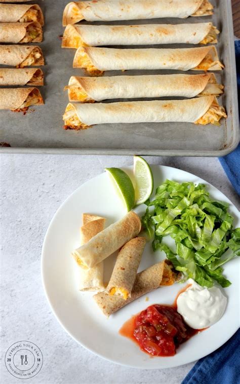 Simple Oven Baked Chicken Taquitos Are A Staple In Our Fam They Are