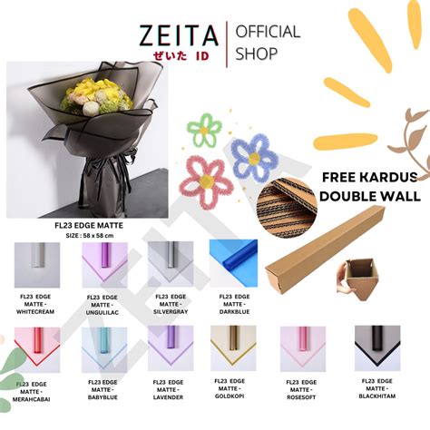 Jual Zeita Lembar Fl Edge Matte Kertas Bunga Paper Buket