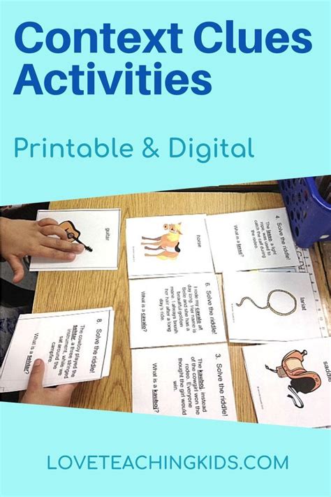 Context Clues Activities Lesson Plan Task Cards And Worksheets