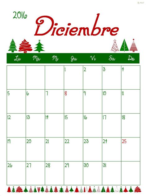 Calendario Diciembre 2016 Para Imprimir Gratis Paraimprimirgratis Hot