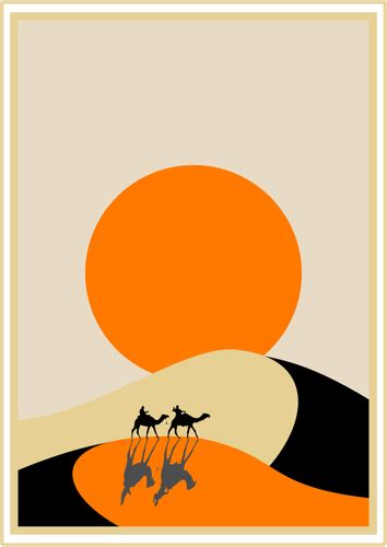 Desert Poster Public Domain Vectors