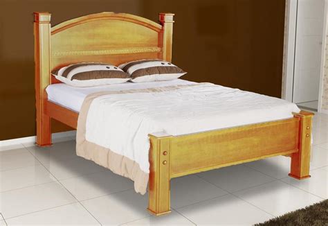 Cama De Casal It Lia De Madeira Maci A Pinus Cor Mel Santa Rosa