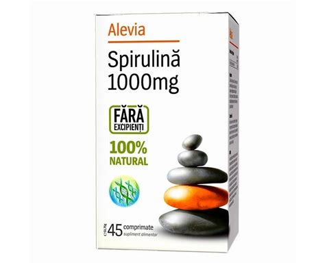 Spirulina 1000 Mg 45 Comprimate Alevia La 14 81Lei Nutriplantmed Ro