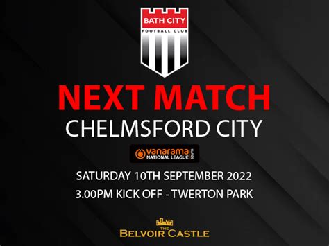 Bath City FC Next Match Chelmsford City Home Bath City FC