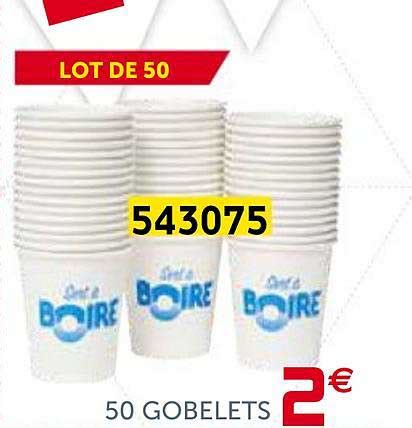 Promo 50 Gobelets Chez GiFi ICatalogue Fr