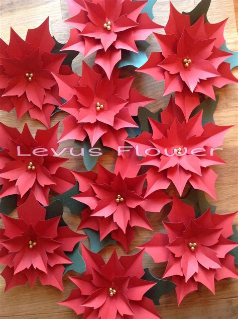 Large paper flowers Giant paper flowers Paper Poinsettia | Etsy