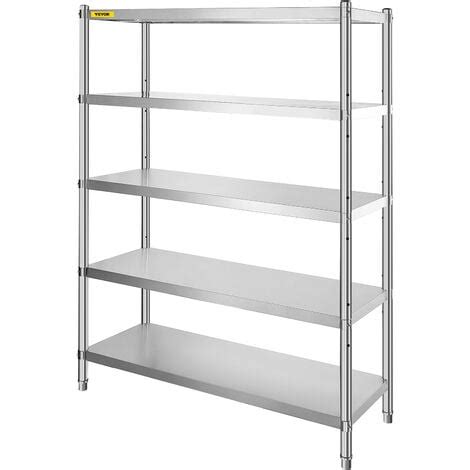 Vevor Scaffale Robusto Piani In Acciaio Inox X X Cm