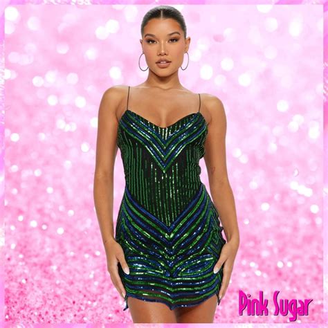 Birthday Bash Sequin Party Mini Dress ®Pink Sugar Bikini