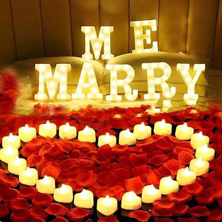 Amazon Hortsun Marry ME Light Up Letters Wedding Proposal