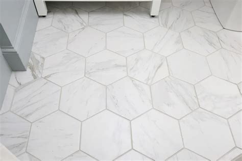 Marble Hexagon Tile Bathroom Floor Flooring Tips