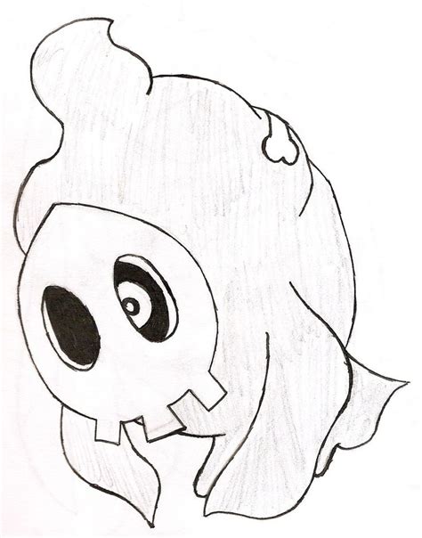 Scan Of My Duskull Drawing Came Out Too Light Drawings Art Sketches