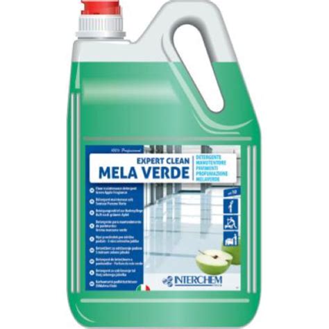 4 X Lt 5 Expert Clean Mela Verde Detersivo Concentrato Profumato