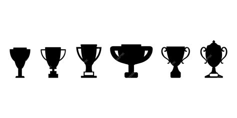 Premium Vector Black Trophy Icon Or Symbol