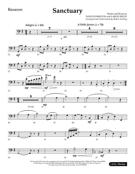 Sanctuary Choral Anthem Satb Bassoon Sheet Music Pdf Arr Robert