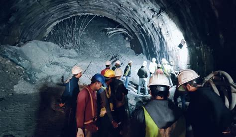 Watch Feared Trapped As Under Construction Uttarkashi Tunnel