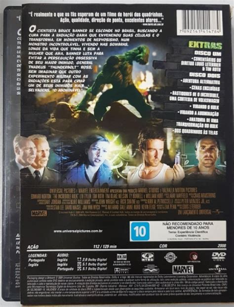 O Incr Vel Hulk Edward Norton Dvd Usado