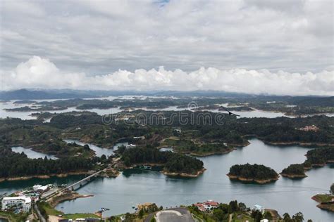 Landscape Of The Guatape Dam In Antioquia Colombia Stock Photo