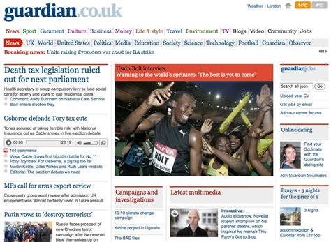 New Guardian.co.uk homepage adds multimedia and flexible storytelling ...