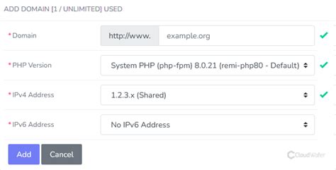 How To Add A Secondary Domain In SiteWorx Help Cloudwafer