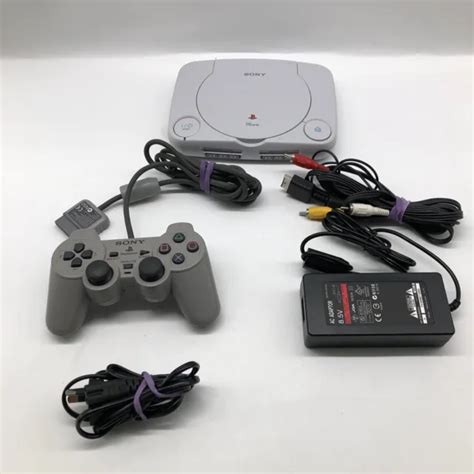 Sony Playstation Psone Ps Slim Console Pal With Controller And Cords