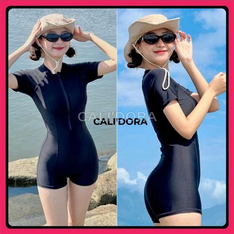 Đồ Bơi Nữ Bikini Biển CALI DORA Một Mảnh Liền Thân Kín Đáo Thun Dãn Ôm Eo Body Cao Cấp Có Dây
