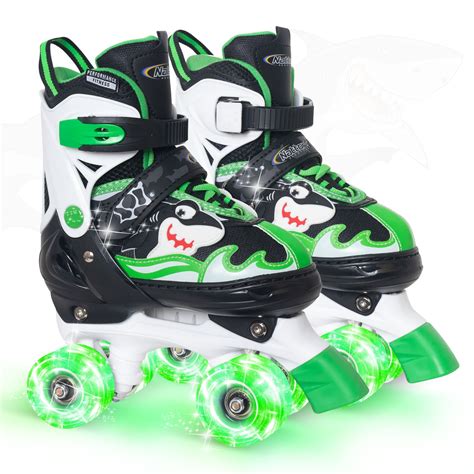 Nattork Adjustable Roller Skates For Kids Black Shark Nattorkskates