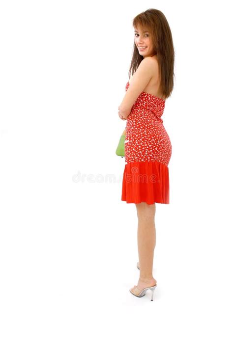 Brunette Sonriente Joven Imagen De Archivo Imagen De Talones