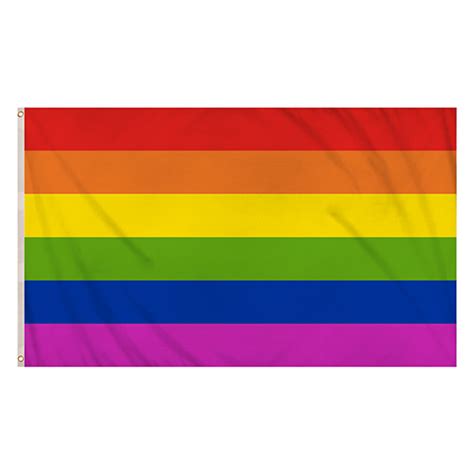 Rainbow Stripe Gay Pride Lgbtq Flag 5 X 3ft Partyrama